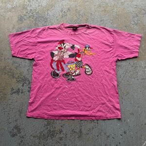Vintage 1994 Looney Tunes Crew Distressed Tee XXL